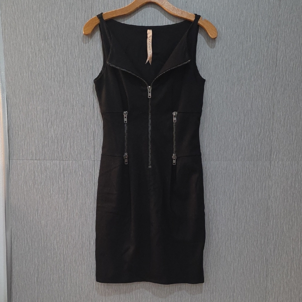 Bailey 44 Black Mini Dress with Zipper Accents Size S
